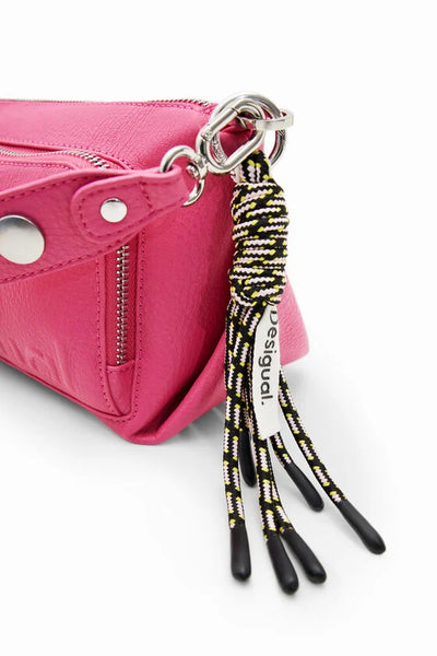 Desigual Pink Midsize Half-logo Crossbody Bag