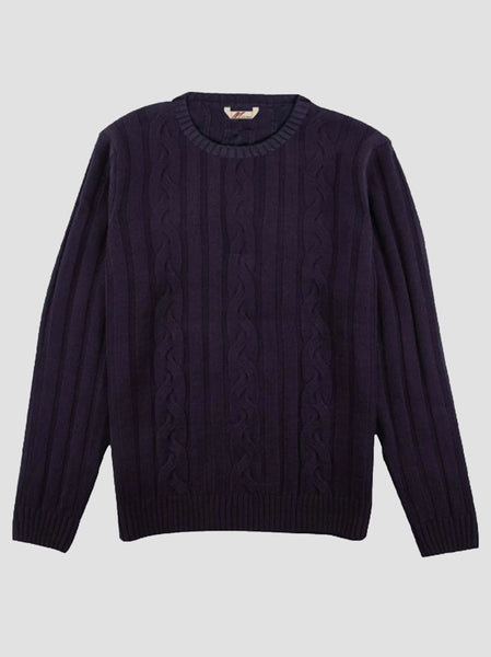 MishMash REGULAR FIT DABLE NAVY KNITTED SWEATER