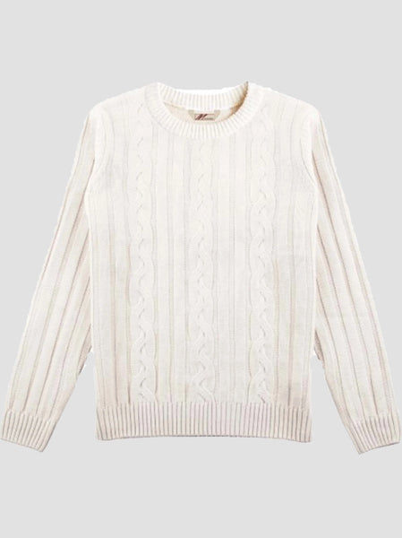 MishMash REGULAR FIT DABLE MURKY WINTER WHITE KNITTED SWEATER