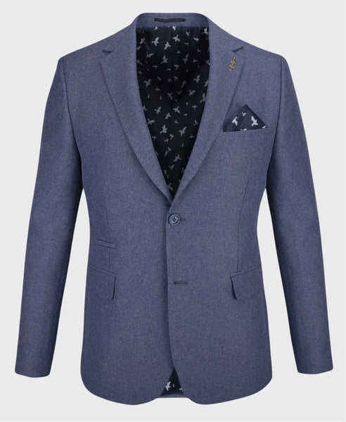 FRATELLI UNITI TWO BUTTON SUIT JACKET BLUE