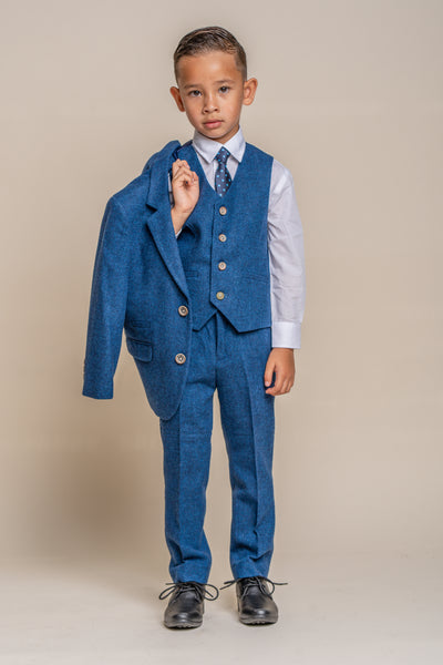 Cavani Orson Blue Boys Three Piece Suit