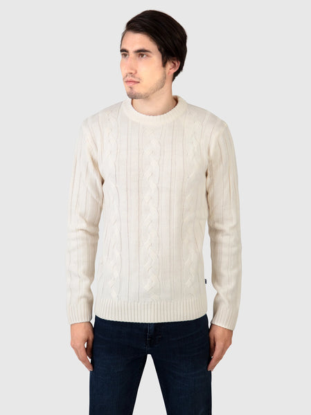 MishMash REGULAR FIT DABLE MURKY WINTER WHITE KNITTED SWEATER