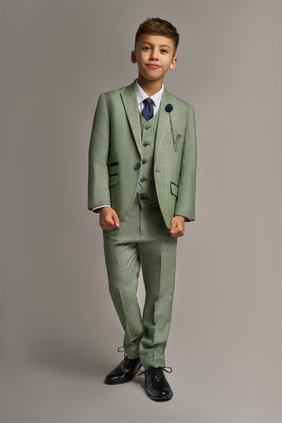 Cavani Boys Caridi Sage Three Piece Suit