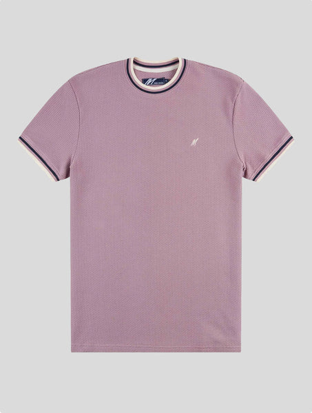 MishMash REGULAR FIT TEXTURED COTTON JERSEY STOCKHOLM DUSTY PINK T-SHIRT