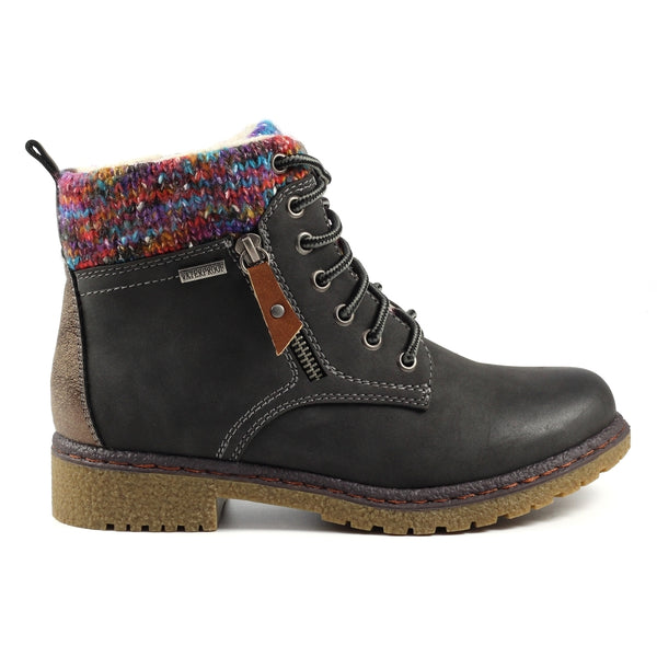 Lunar Jalapeno Grey Waterproof Ankle Boot