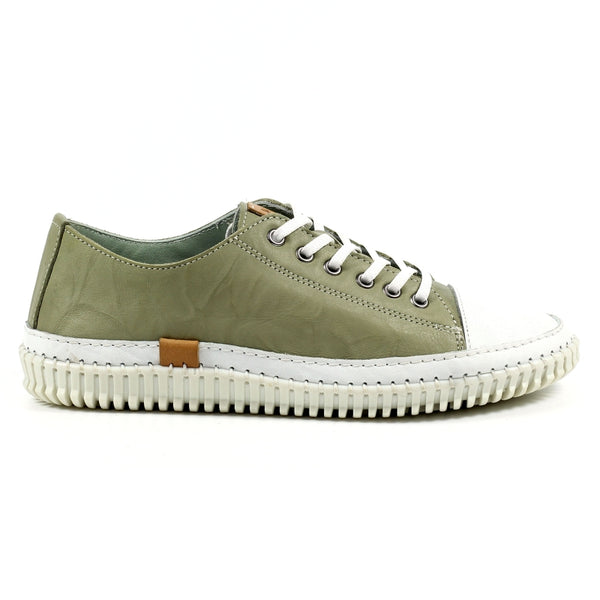 Lazy Dogz Truffle Khaki Leather Shoe