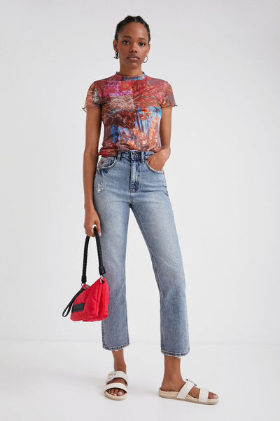 Desigual Straight Ankle Grazer Jeans