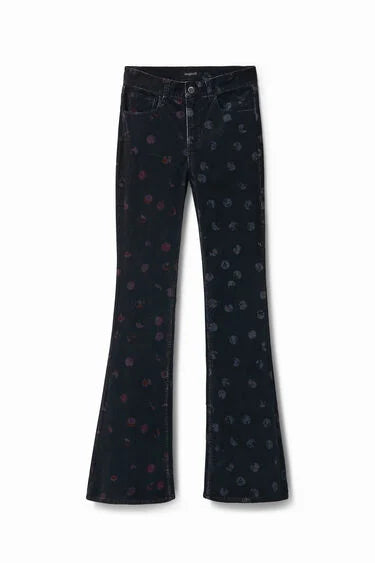 Desigual Corudroy Trousers with Polka Dot Print