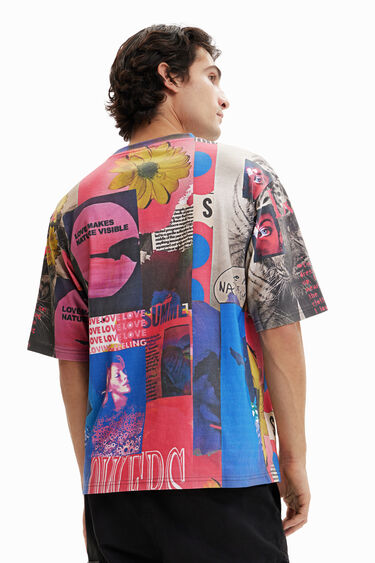Desigual Oversize collage T-shirt