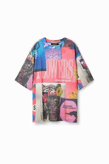 Desigual Oversize collage T-shirt