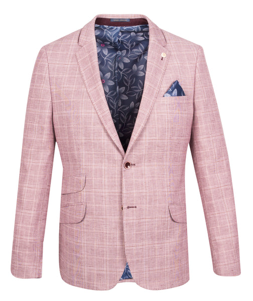 Guide London Pink Blazer with Light Check