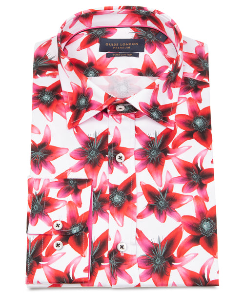 Guide London Wild Orchid Long Sleeve Shirt