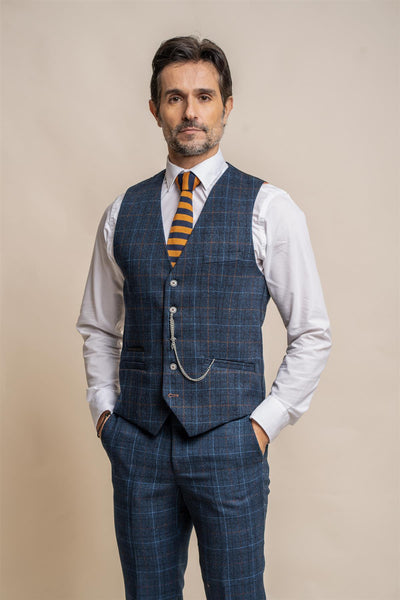 Cavani Cody Blue Three Piece Suit