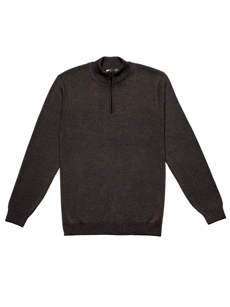 Giyahi Knitwear — Quarter-Zip Edition in Brown