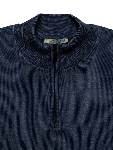 Giyahi Knitwear — Quarter-Zip Edition in Navy