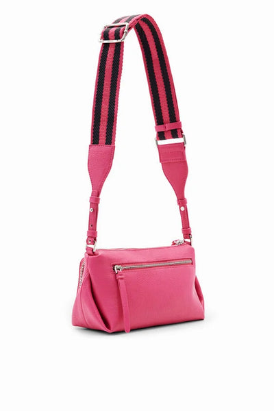 Desigual Pink Midsize Half-logo Crossbody Bag