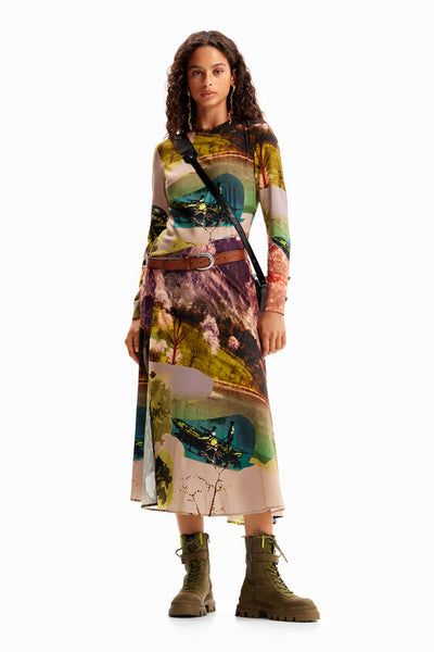 Desigual Paradise Lacroix Maxi Dress Designed by M. Christian Lacroix