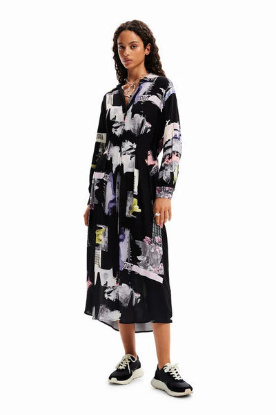 Desigual Collage Midi Shirt Dress