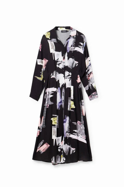 Desigual Collage Midi Shirt Dress