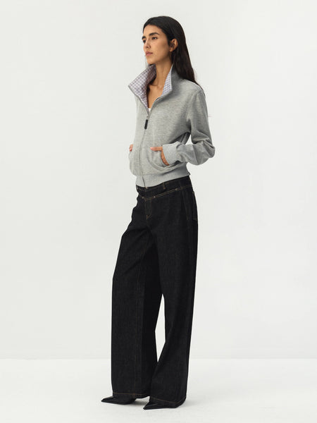 CUBIC High-Rise Wide-Leg Jeans