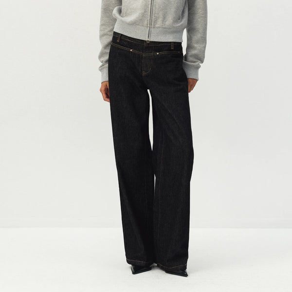 CUBIC High-Rise Wide-Leg Jeans