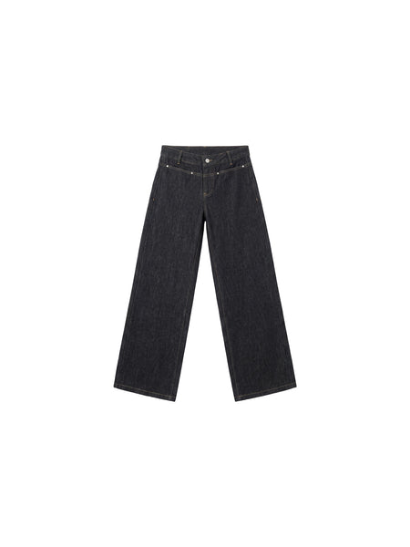 CUBIC High-Rise Wide-Leg Jeans