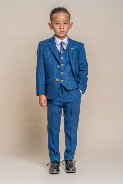 Cavani Orson Blue Boys Three Piece Suit