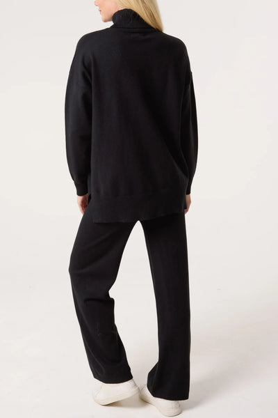 Nova Of London Roll Neck Relaxed Jumper & Trouser Set