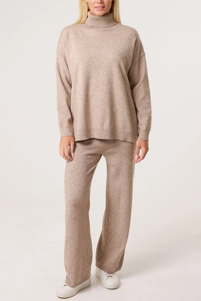 Nova Of London Roll Neck Relaxed Jumper & Trouser Set