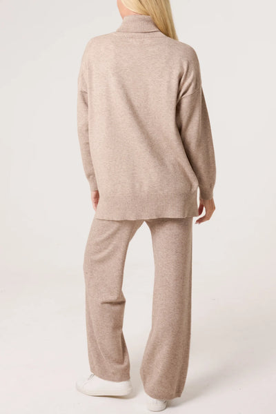 Nova Of London Roll Neck Relaxed Jumper & Trouser Set