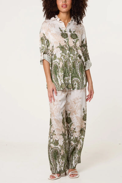 Nova Of London Vintage Floral Print Shirt & Trousers Co-Ord