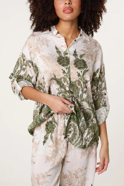 Nova Of London Vintage Floral Print Shirt & Trousers Co-Ord