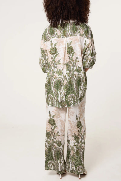 Nova Of London Vintage Floral Print Shirt & Trousers Co-Ord