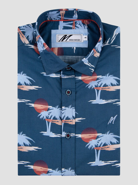 MishMash DUSK NAVY PRINT SHORT SLEEVE SHIRT