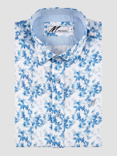 MishMash GULF WHITE & SKY SHORT SLEEVE SHIRT
