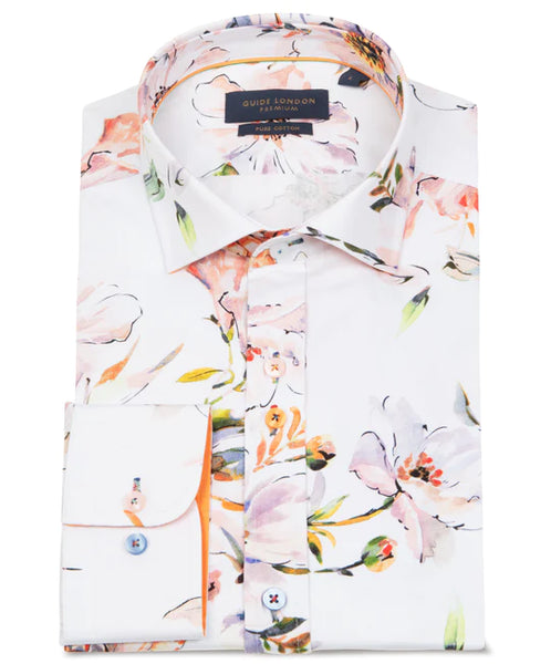 GUIDE LONDON LONG SLEEVE FLORAL PRINT SHIRT