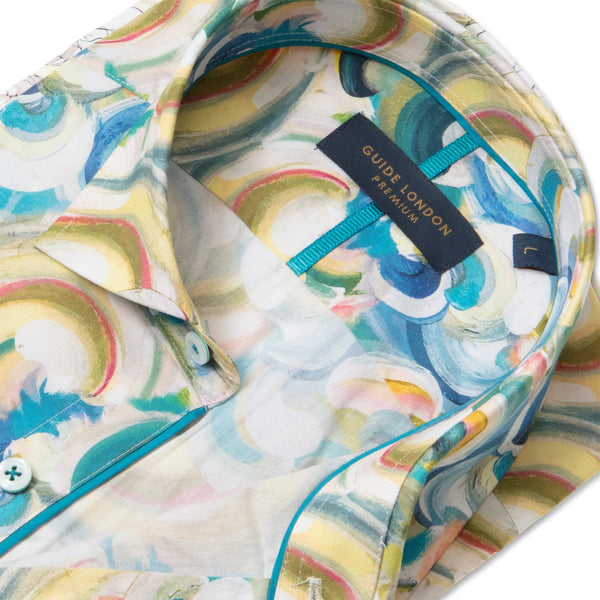 Guide London Swirl Print Long Sleeve Shirt Multi Colour