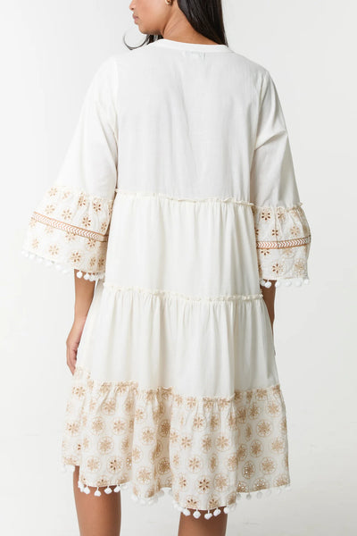 Pom-Pom Embellished Smock Dress Sale price