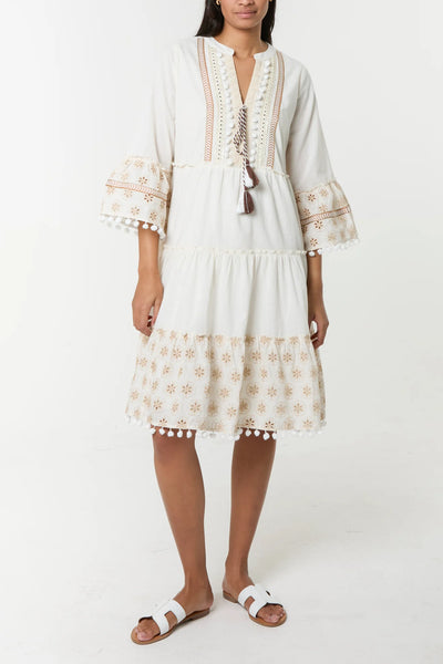 Pom-Pom Embellished Smock Dress Sale price