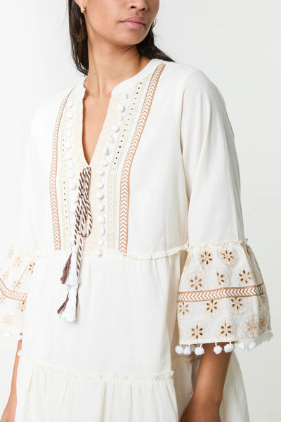 Pom-Pom Embellished Smock Dress Sale price