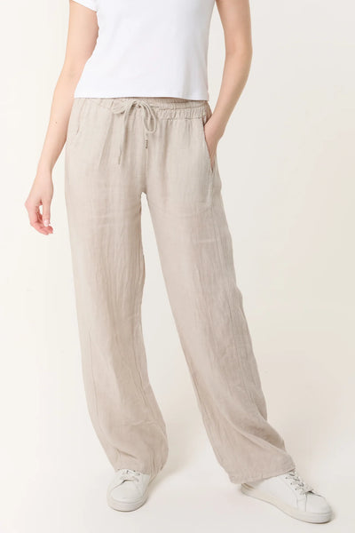 Pure Linen Wide Leg Trousers