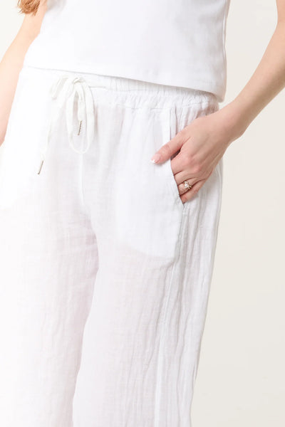 Pure Linen Wide Leg Trousers