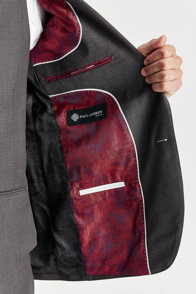 Paul Andrews Charles Three Piece Suit Charcoal Grey