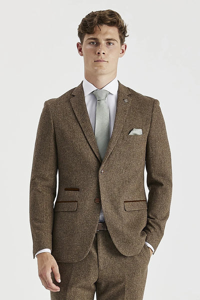 Paul Andrews Oscar Brown Tweed Three Piece Suit