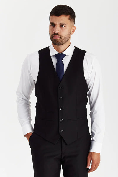 Paul Andrews Parker Black Three Piece Suit