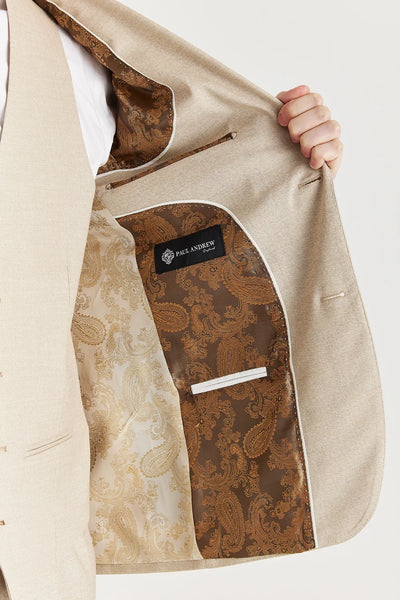 Paul Andrews Belmont Beige Men's Three Piece Suit