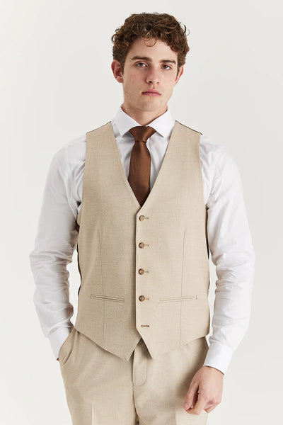 Paul Andrews Belmont Beige Men's Three Piece Suit