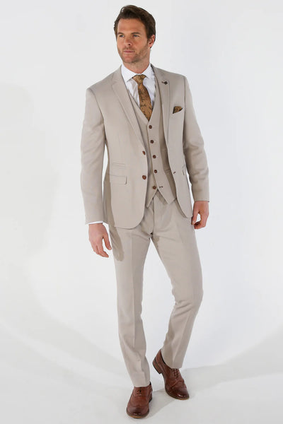 Paul Andrews Stone Textured Three Piece Suit