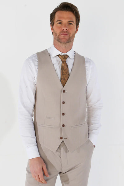 Paul Andrews Stone Textured Three Piece Suit