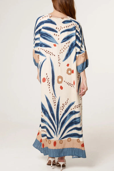 Nova Of London Abstract Leaf Print Maxi Dress